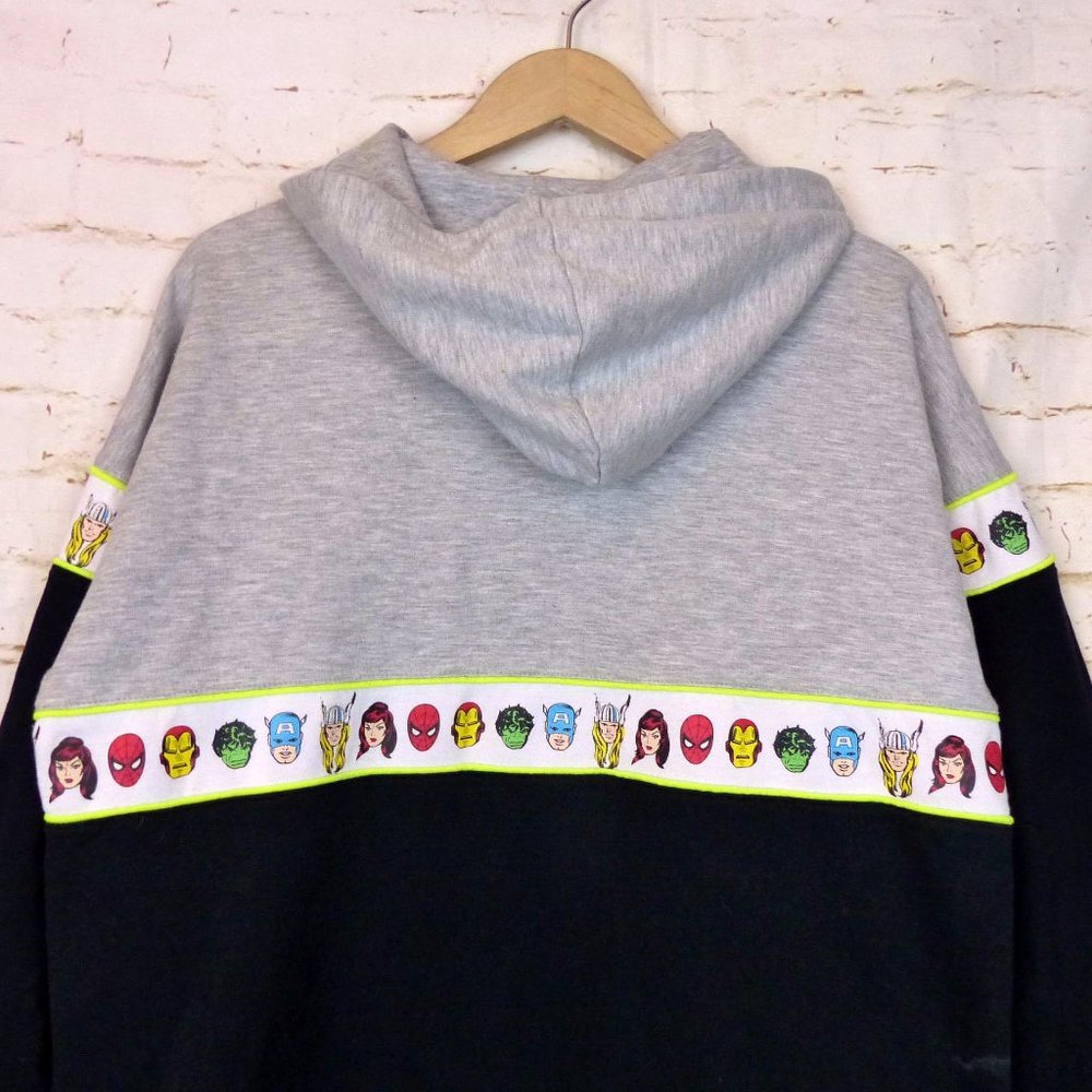 Mad Engine Marvel Comics Character Fleece Hoodie Sweater Youth Kid XL Gray Black - Picture 12 of 13